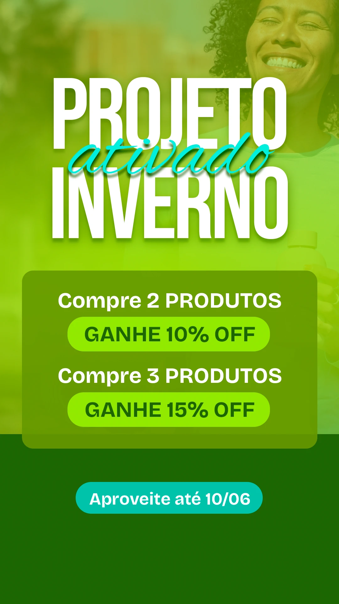 compre 2 produtos e ganha 10 off ou compre 3 produtos e ganhe 15 off